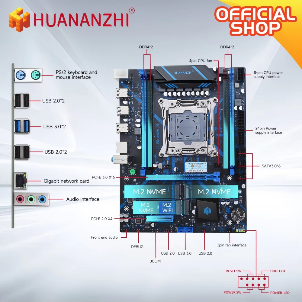 HUANANZHI X99 QD4 LGA 2011-3 X - E5 2696 V3 리뷰 및 가격